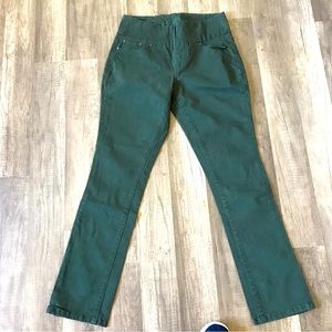 JAGJEANS- HIGHRISE STRAIGHT LEG PANTS GREEN PANTS FOR WOMEN SIZE 6 Petite